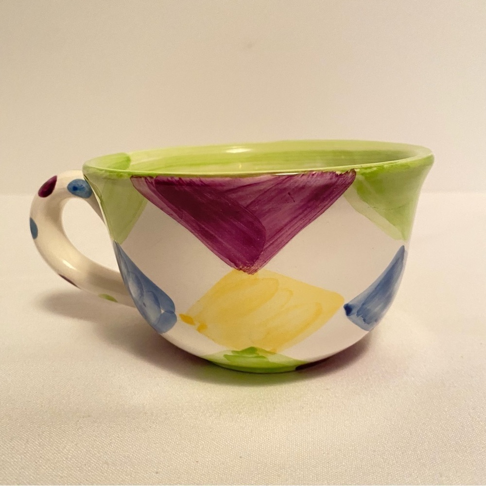 Bath & Body Works At Home Green/ Blue/ Purple/ Yellow Ceramic Mugs Set Of 2 - Picture 5 of 8